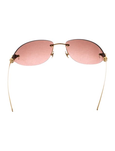 panthère de cartier sunglasses|cartier panthere rimless glasses.